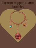 Copper pennies charm bracelet