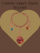 Copper pennies charm bracelet